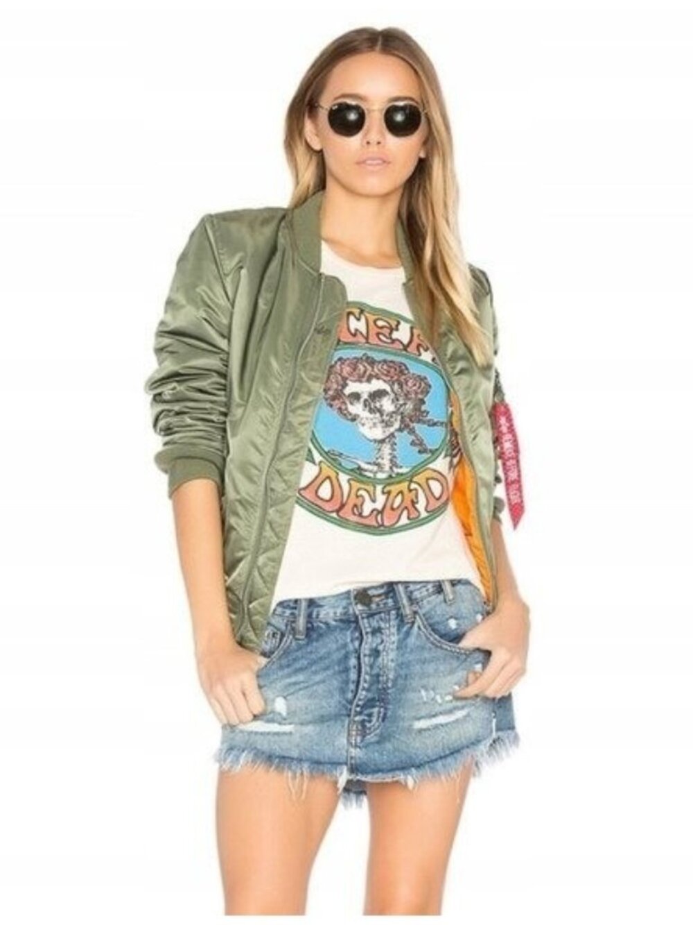 🛍 One Teaspoon The Junkyard Distressed Denim Mini Skirt Size 27